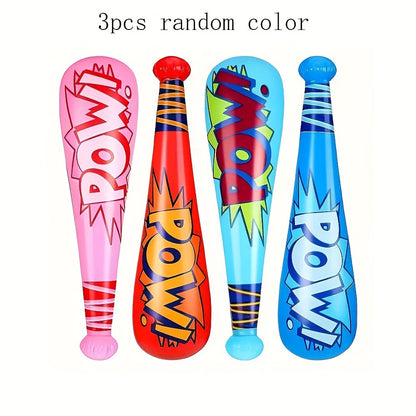 Fun Cartoon-Inspired Inflatable Baseball Bat - Perfect for Parties And Outdoor Play | Durable PVC Material | Ideal for Birthdays, Beach Fun And Easter Gifts Random Color