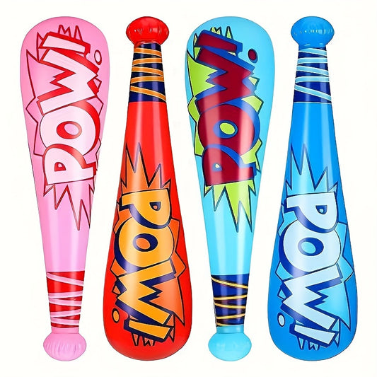 Fun Cartoon-Inspired Inflatable Baseball Bat - Perfect for Parties And Outdoor Play | Durable PVC Material | Ideal for Birthdays, Beach Fun And Easter Gifts Random Color