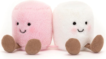Jellycat Amuseables Pink and White Marshmallows Stuffed Toy, 3.5 inches | Food Plush | Fun Gift Idea