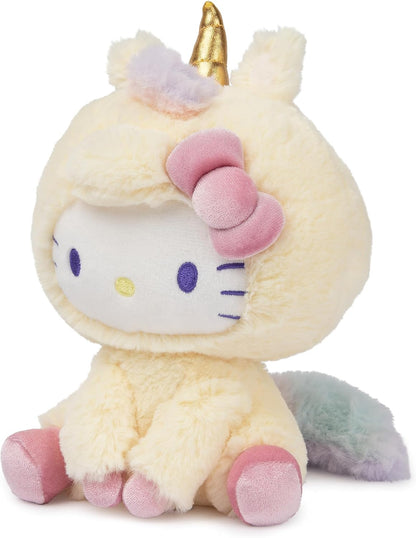 GUND Sanrio Hello Kitty 6" Plush Toy with Yellow Unicorn Outfit; Ages 1+