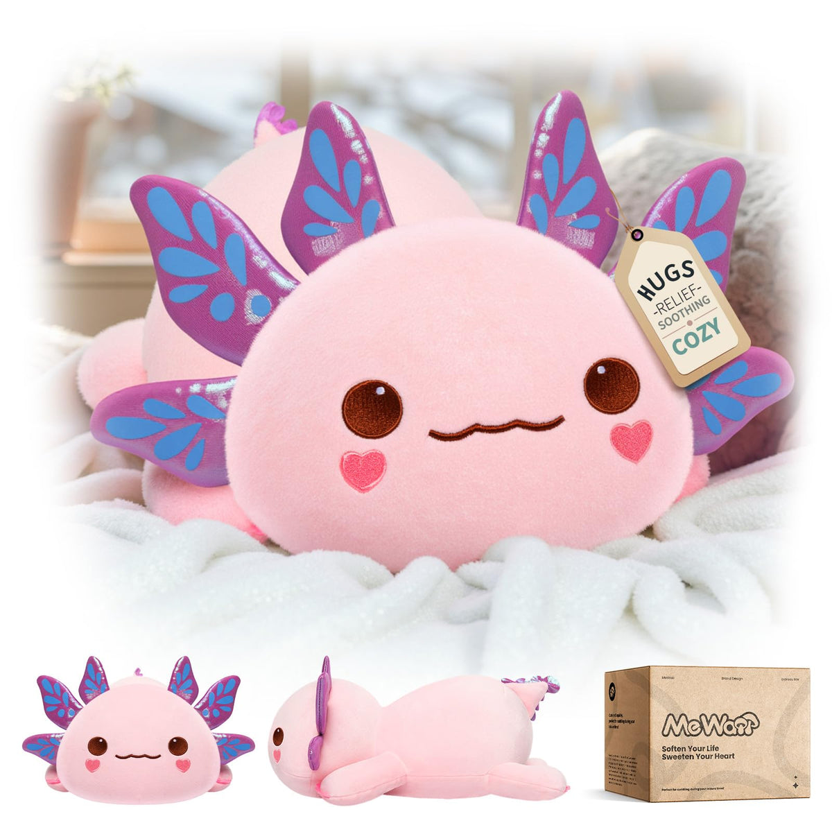 Mewaii Black Cat Plush Pillow Cute Plushies, Squishy & Huggable, 13 in