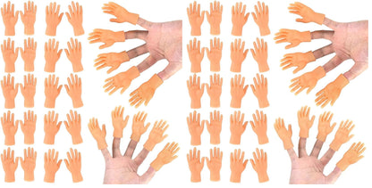 30 Pcs Tiny Finger Hands Mini Rubber Finger Puppets, Miniature Small Hands Ealistic Cute Little Hand Finger for Gifts Puppet Show Prank Gag Performance Party Favors