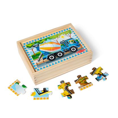 Melissa & Doug 4-in-1 Wooden Vehicle Jigsaw Puzzle 48-Piece Set