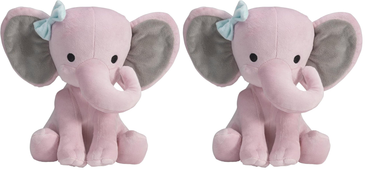 Bedtime Originals Twinkle Toes Pink Elephant Plush, Hazel, 1 Count (Pack of 1)