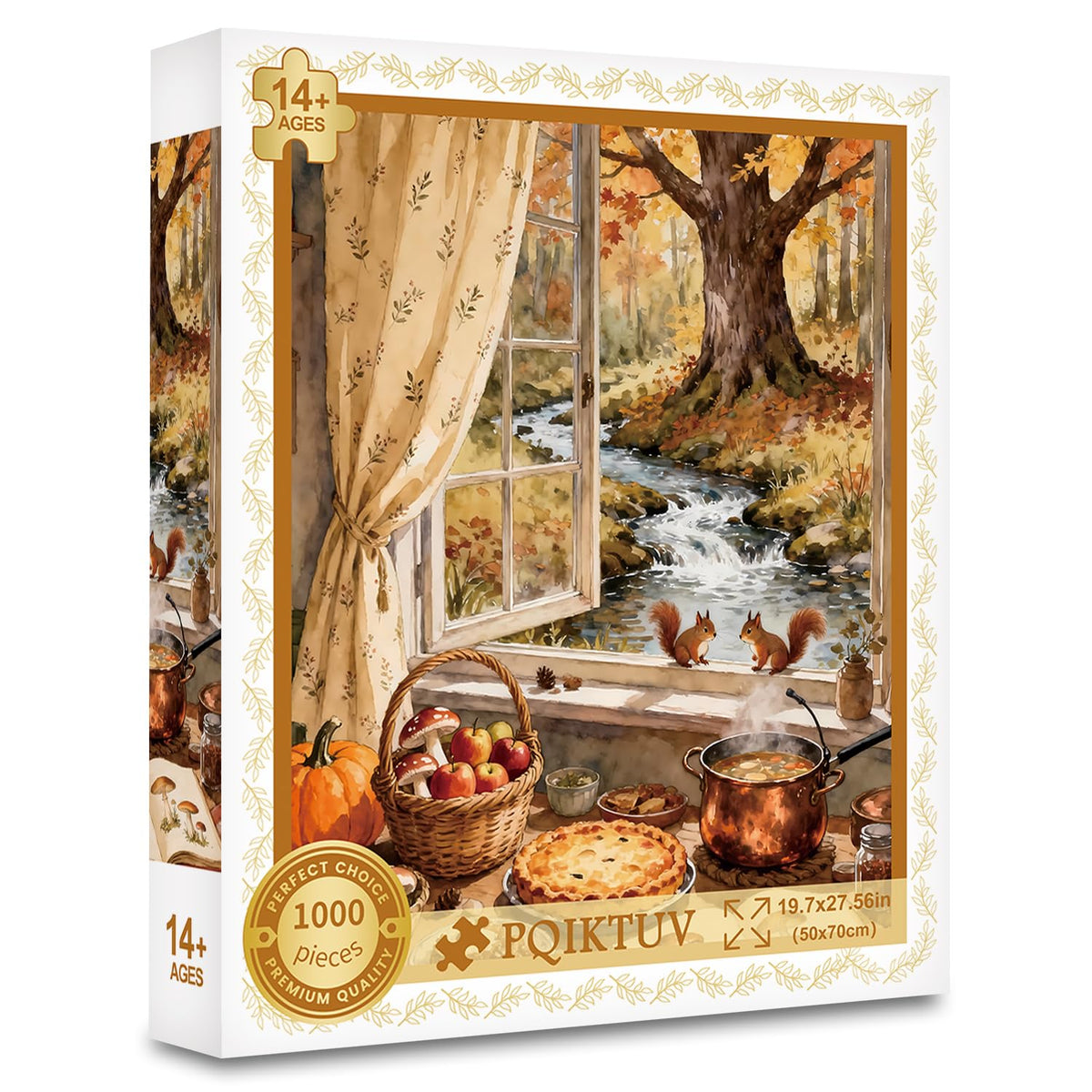 1024 Piece Puzzle for Adults, Four Seasons Window View