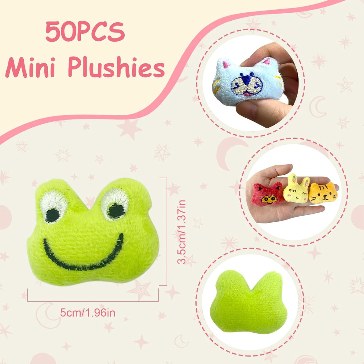 50pcs Random Mini Stuffed Animal Plush for Claw Machine Prize Party Favors