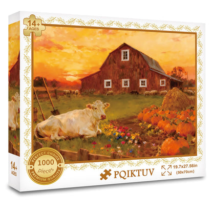 1024 Piece Puzzle for Adults, Four Seasons Window View
