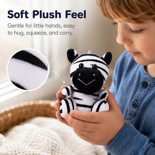 Mini Stuffed Animals Bulk, 12 Pack 5-Inch Plush Keychain Toys for Kids