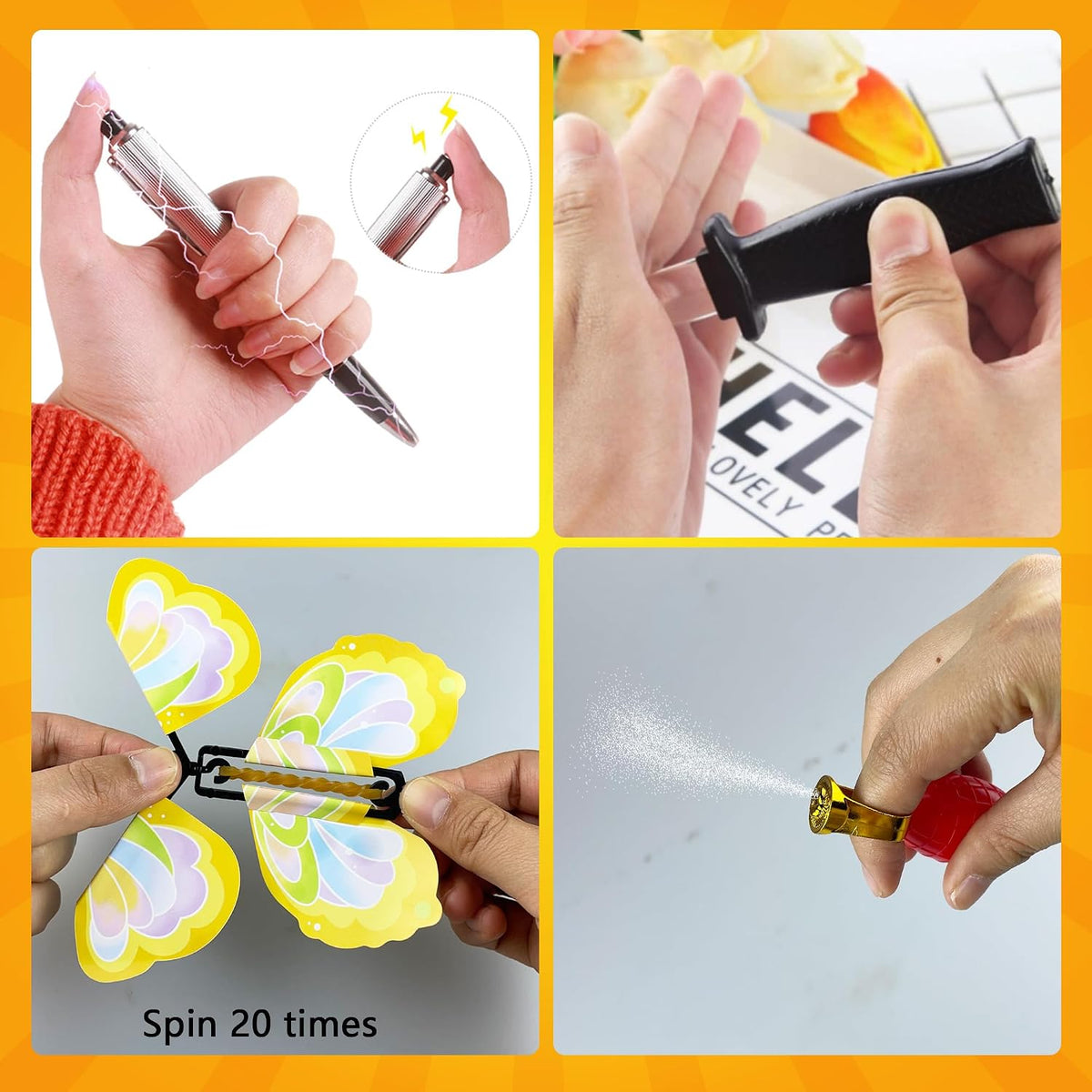 40 PCS Prank Kit for Kids Prank Toys Pack Set Box for Gifts April Fools Pranks Practical Jokes for Halloween Christmas Birthdays