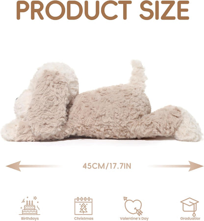 Stuffed Animals Dog Plush Toys Maltese Dog 16.5 inches Soft and Premium Puppy Plush Toy Gift for for Babies Children Adults, Beige/Grey