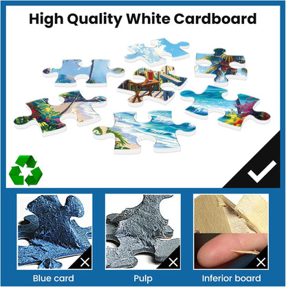 Jigsaw Puzzles for Adults 500 Pieces, Interlock Perfectly Letter on Back