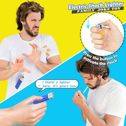 Pushmick 6 PCS Prank Toys, Fun Electric Shock Toys Such as pens, lighters, and Chewing Gum, indispensable Tools for Teasing Friends and Suitable for Parties and Humor.