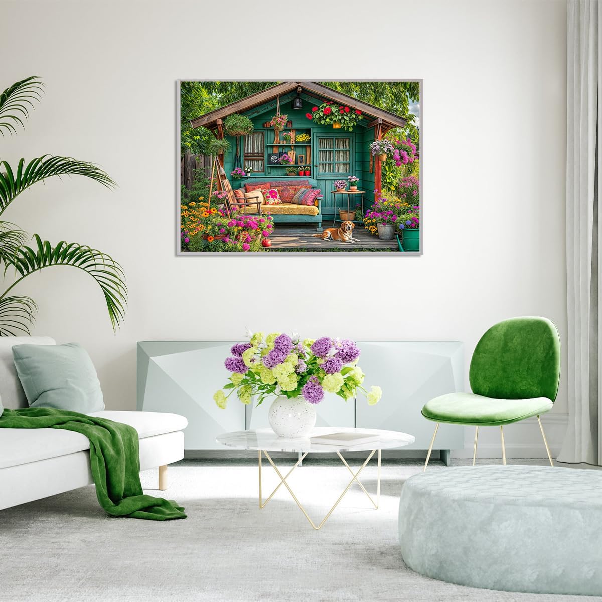 1000 Piece Puzzle for Adults, Flower House Jigsaw Puzzle, Family Puzzles Game, Interlock Perfectly No Dust, Home Decoration Puzzle, Gifts for Parents