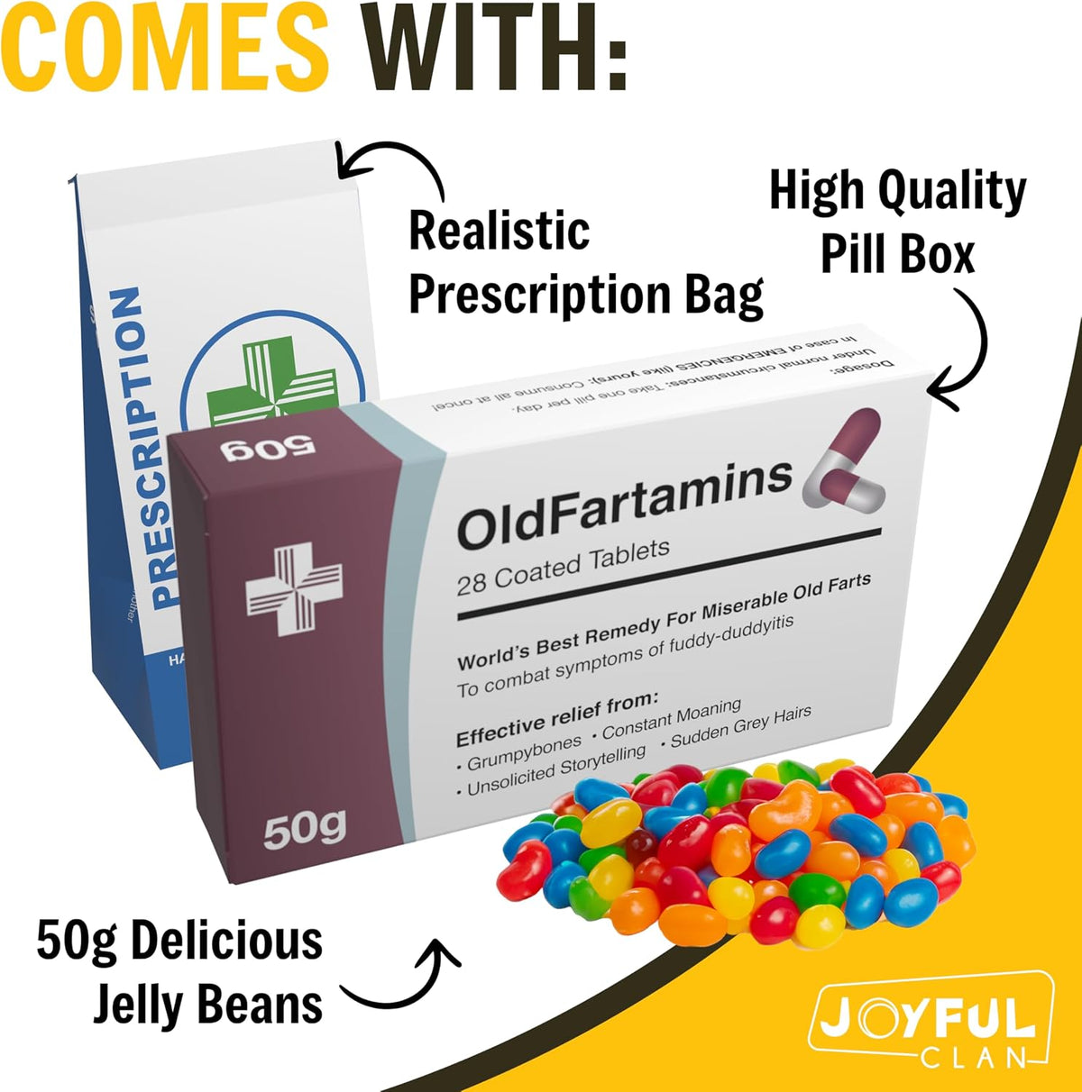 Funny Prank Pill Box with Candy, Gag Gifts for Men, 30th 40th 50th 60th 70th Birthday Gifts for Him or Her, Novelty Joke, Dad Birthday Gift for Boyfriend, Fathers Day Gift for Him
