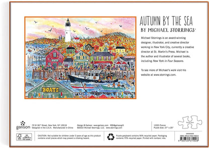 Galison - Autumn By the Sea 1000 Piece Jigsaw Puzzle for Adults