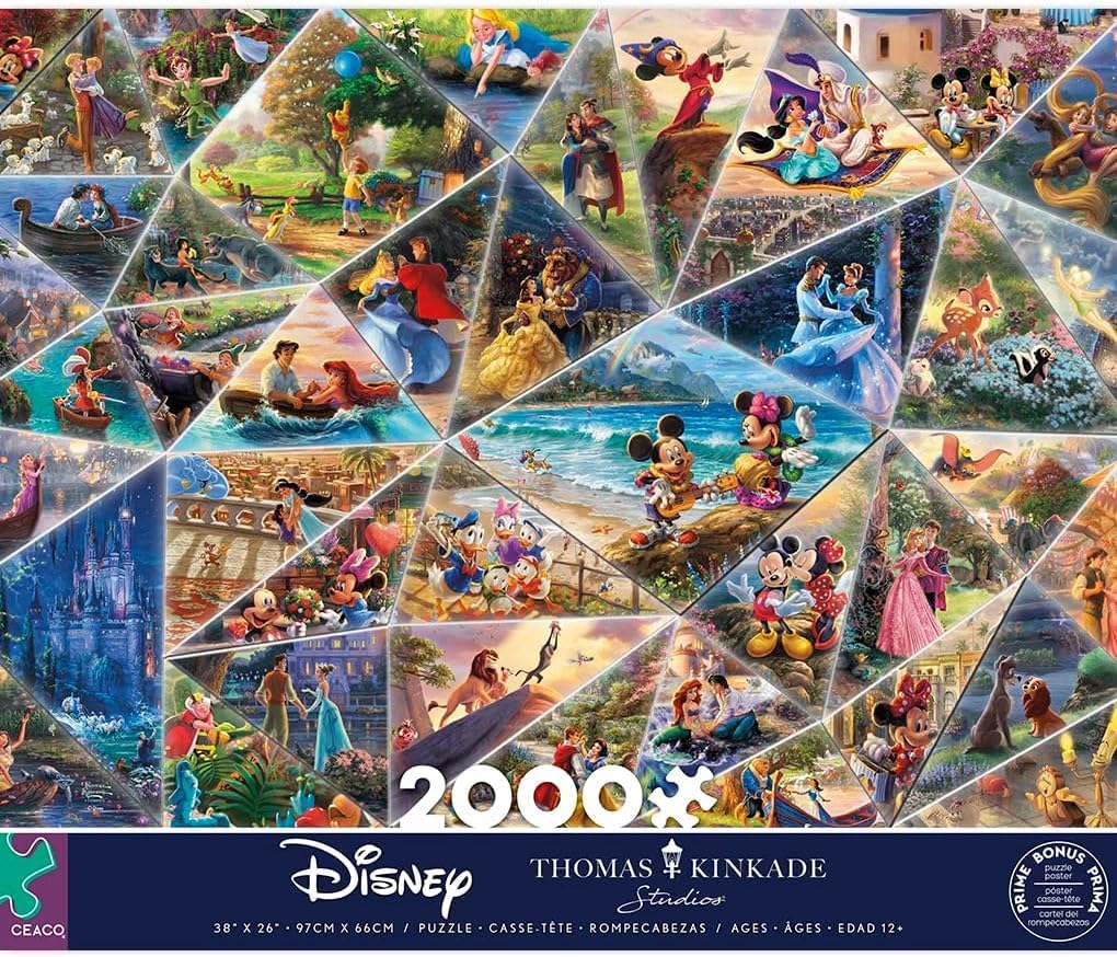 Ceaco - Thomas Kinkade Disney - Collage - 2000 Piece Puzzle for Adults