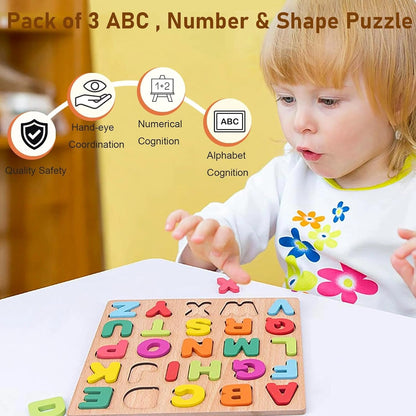 Wooden Puzzles for Toddlers 3-5, Montessori