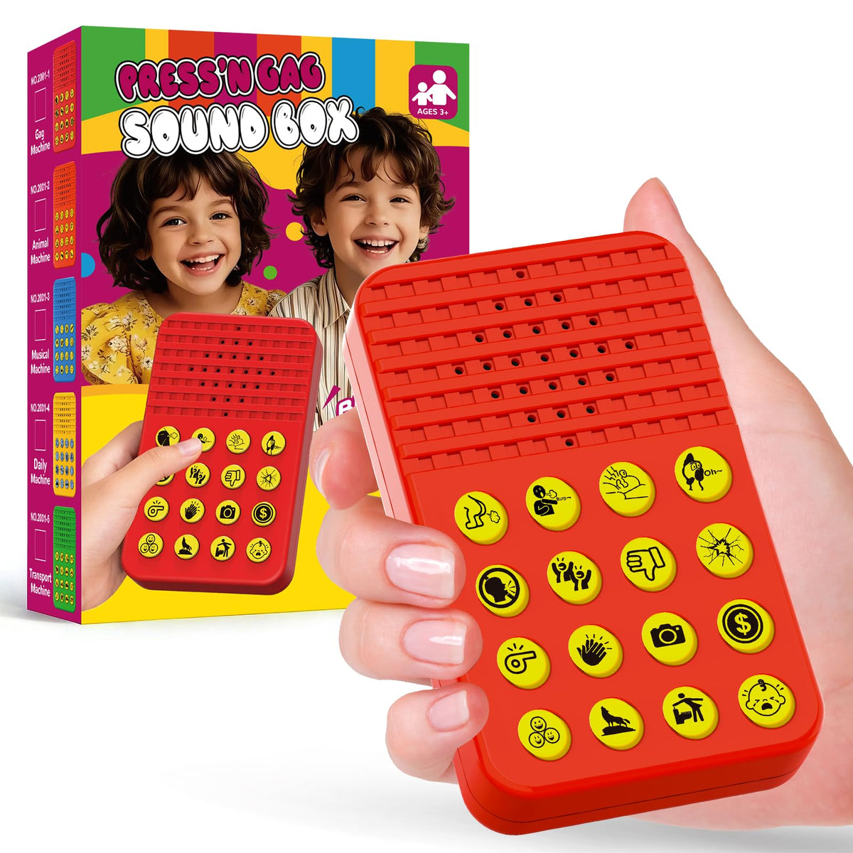 Sound Effects Machine, 16 Hilarious Sounds Toys for Kids Ages 8-13, Fart Prank Stuff, Practical Joke Gift for Teen Boys, Cool Gadgets Birthday Gift for Boys 6 7 8 9 Year Old, Adjustable Volume
