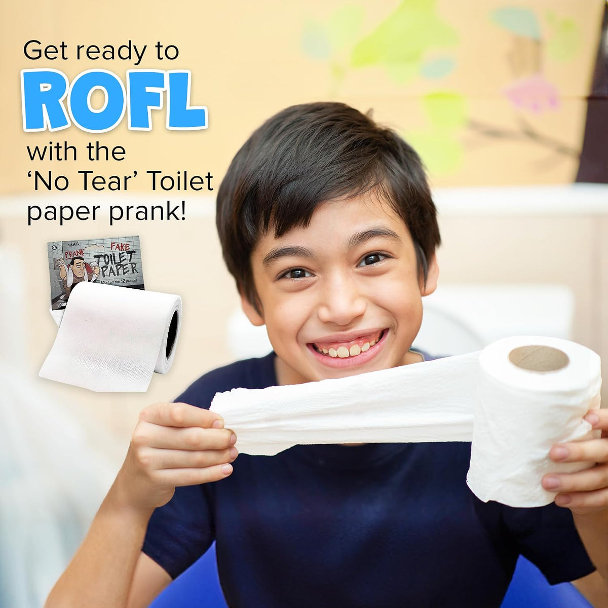 Laughing Smith - No Tear Prank Toilet Paper - Novelty Gag Roll