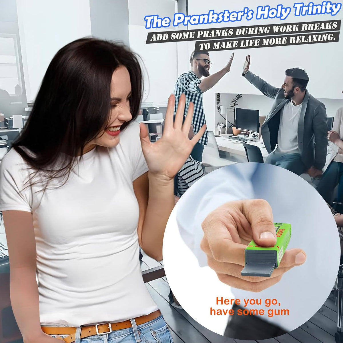 Pushmick 6 PCS Prank Toys, Fun Electric Shock Toys Such as pens, lighters, and Chewing Gum, indispensable Tools for Teasing Friends and Suitable for Parties and Humor.
