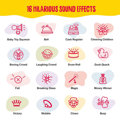 KNUCKLHEAD Sound Effects Machine - Gifts for Boys - 16 Hilarious Sounds
