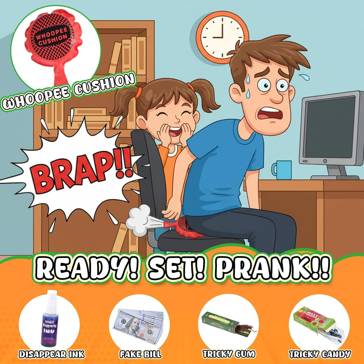 LovesTown Prank Kit, 25 PCS Fun Novelty Prank Sets for Kids & Adults