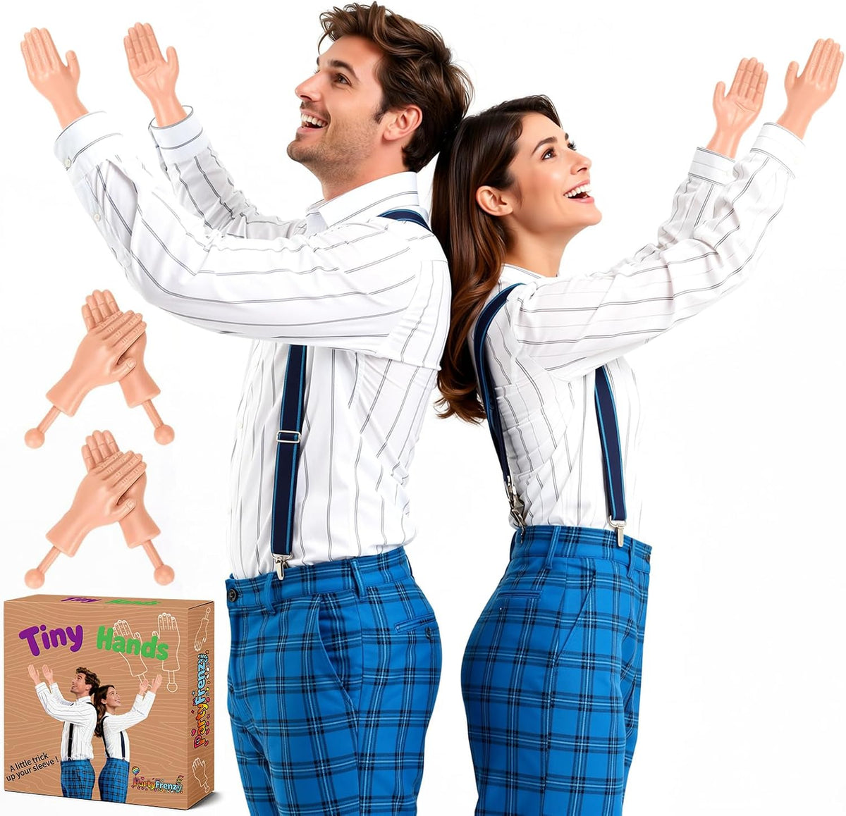 Tiny Hands, 2 Pairs Little Hands on a Stick, Prank Accessories
