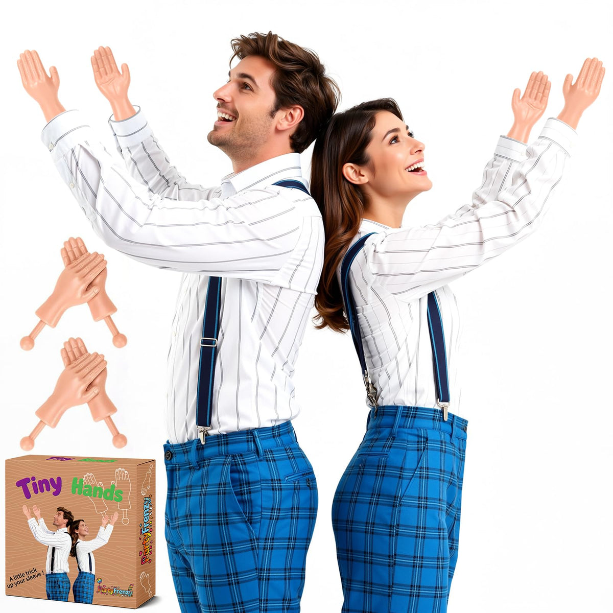 Tiny Hands, 2 Pairs Little Hands on a Stick, Prank Accessories