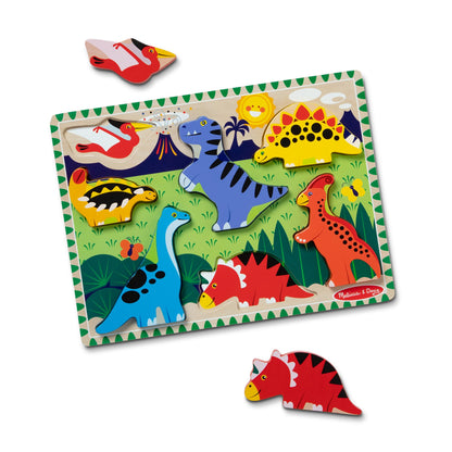 Melissa & Doug Farm Wooden Chunky Puzzle (8 pcs) - FSC Certified