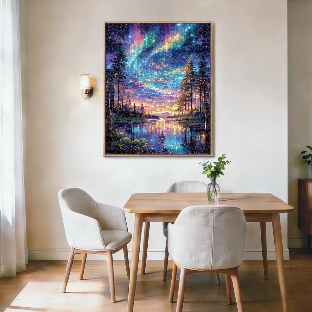 Starry Aurora Lake Puzzles for Adults 1000 Pieces,Interlocking No Dust