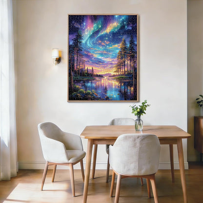 Starry Aurora Lake Puzzles for Adults 1000 Pieces,Interlocking No Dust