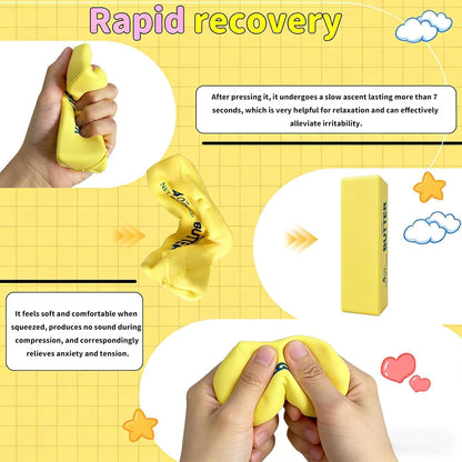 QHPOQU 2 Packs Slow Rising Squishy Butter Squeeze Toys Pack Sensory Stress Relief Squishies Soft & Stretchy Fidget Toys for Anxiety Relief Party Favors Squishy Butter