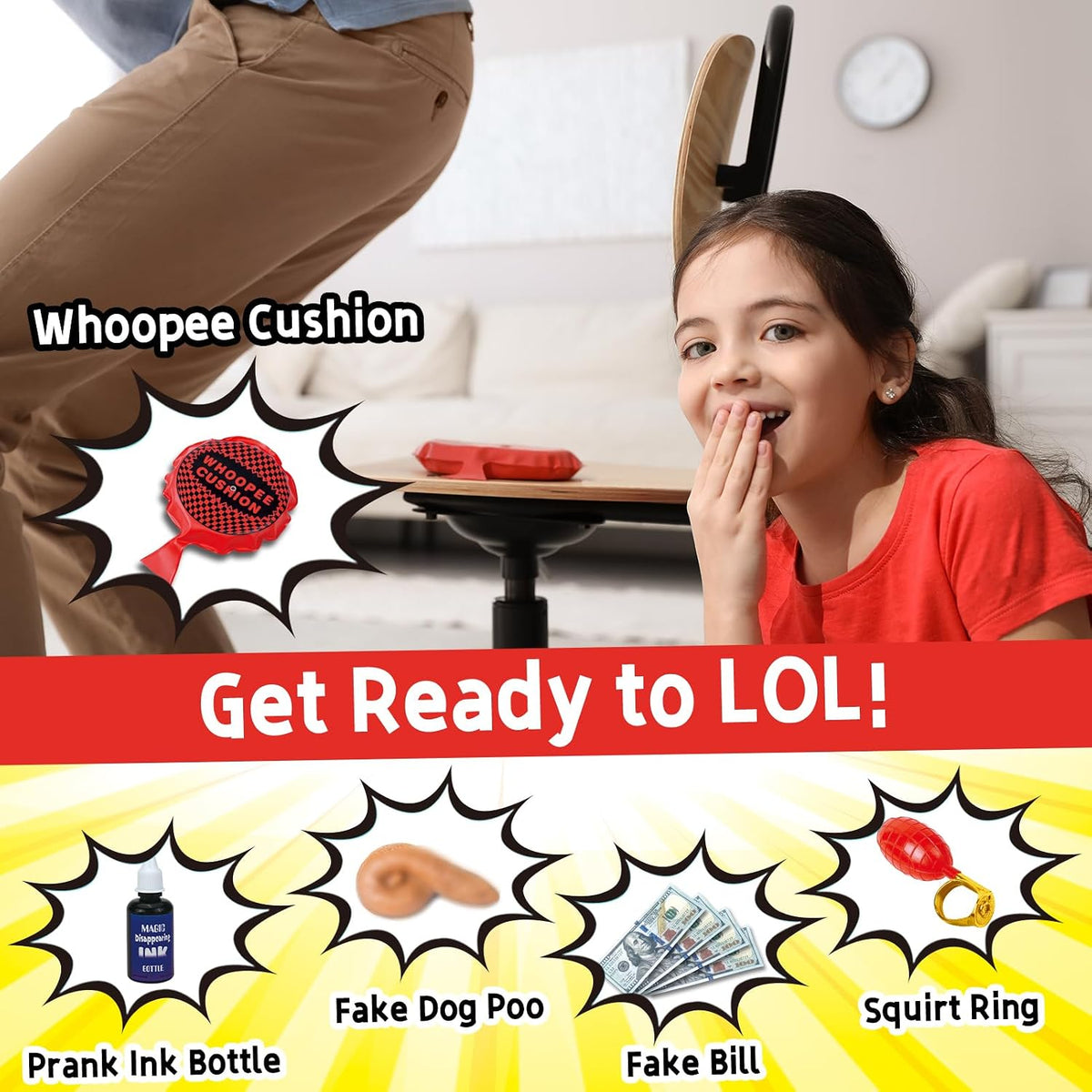 wookidel Prank Kit-35 Pranks for Kids & Adults, Prank Stuff April Fools