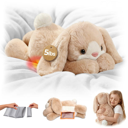 Mewaii Weighted Stuffed Animals Cow Plush, Heatable Coolable, 2-5lbs, 23in