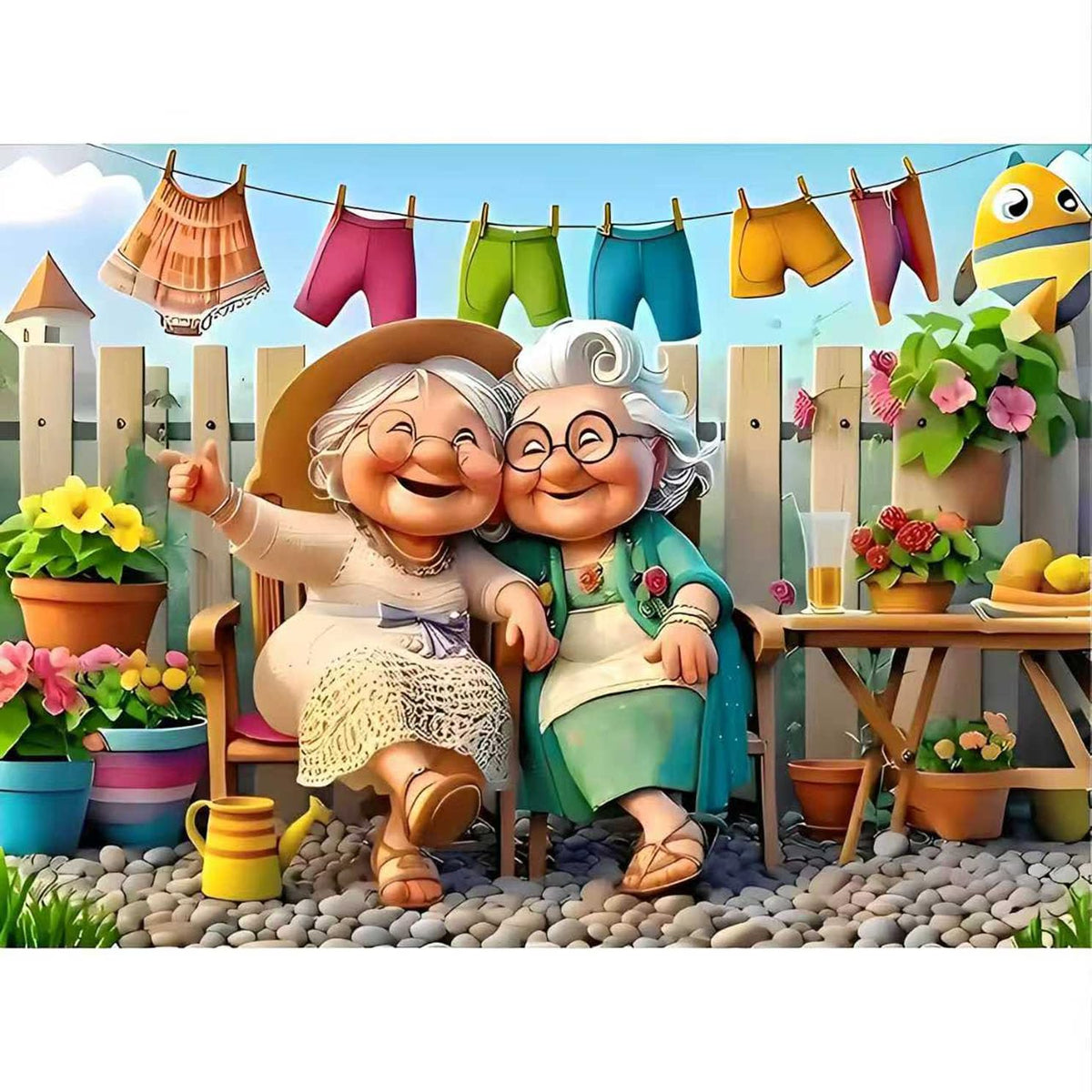 Birds Family Puzzles Colorful Cartoon Socks 1000 Pieces 27.5 X 19.7in