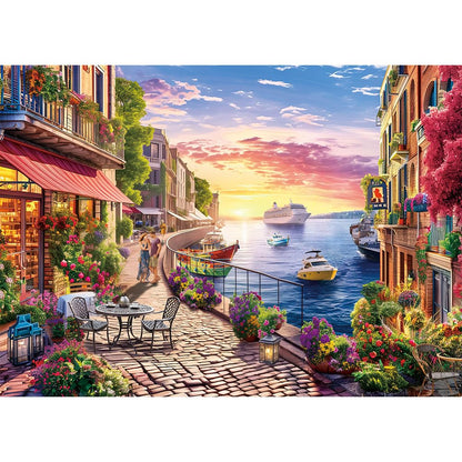 Puzzles for Adults 1000 Pieces, Romantic Street Scene Jigsaw Puzzle with 1:1 HD Poster, Perfect Interlocking No Dust, Stress Relief Ideal Gift for Family Games