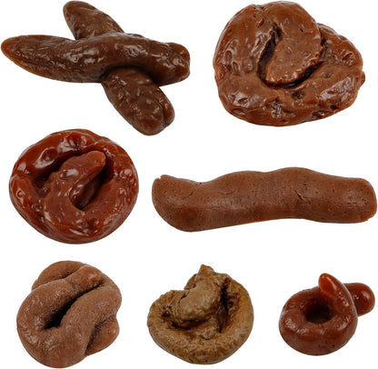 Chivao 7 Pcs Fake Poo Realistic Fake Turd Prank Poo Toy Gag, Cute, Normal
