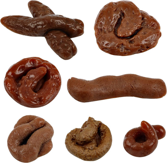 Chivao 7 Pcs Fake Poo Realistic Fake Turd Prank Poo Toy Gag, Cute, Normal
