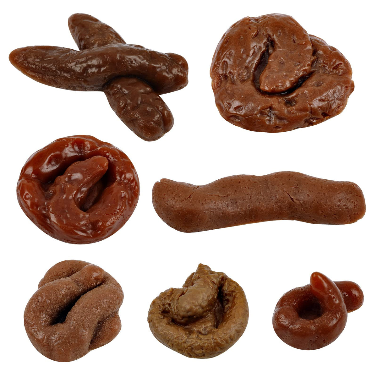 Chivao 7 Pcs Fake Poo Realistic Fake Turd Prank Poo Toy Gag, Cute, Normal