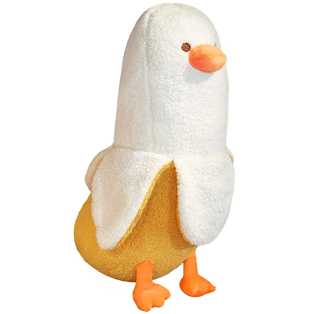 PEACHCAT Cute Banana Duck Plain Fluffy Stuffed Toy, Plushies with Cute and Cuddly Hug Me Feel, Squishy Home Decor, Funny Birthday Gift for Kids & Adults, Parent-Child Interaction Prank Toy,sohochic