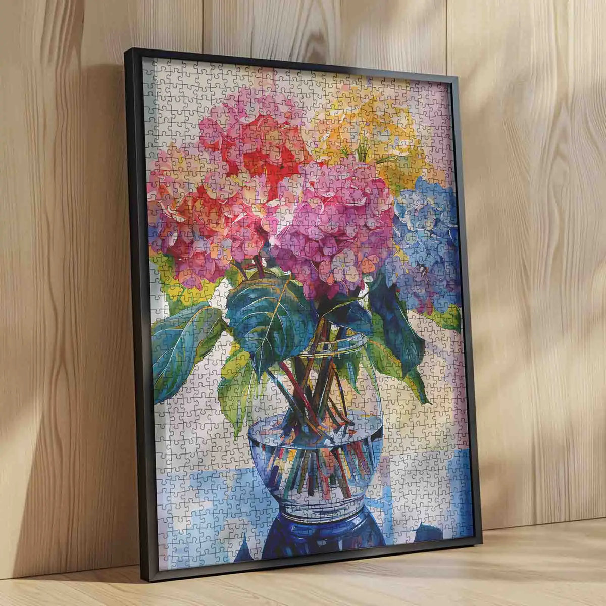 Tucocoo Hydrangea Flower 1000 Pieces Jigsaw Puzzle, Mother’s Day Gift, Colorful Home Game Stress Relief Brain Training Challenging Wall Decor Gift Idea, 27.56x19.69inch 70x50cm