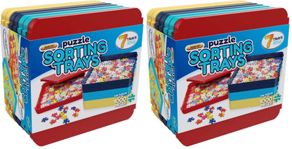 Buffalo Games Puzzle Sorting Trays for Adults, Puzzle Tray Storage, 7 Pc