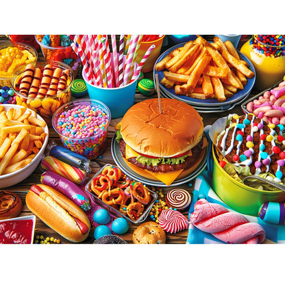 500 Piece Puzzle for Adults, Hamburger Jigsaw Puzzles 500 Pieces