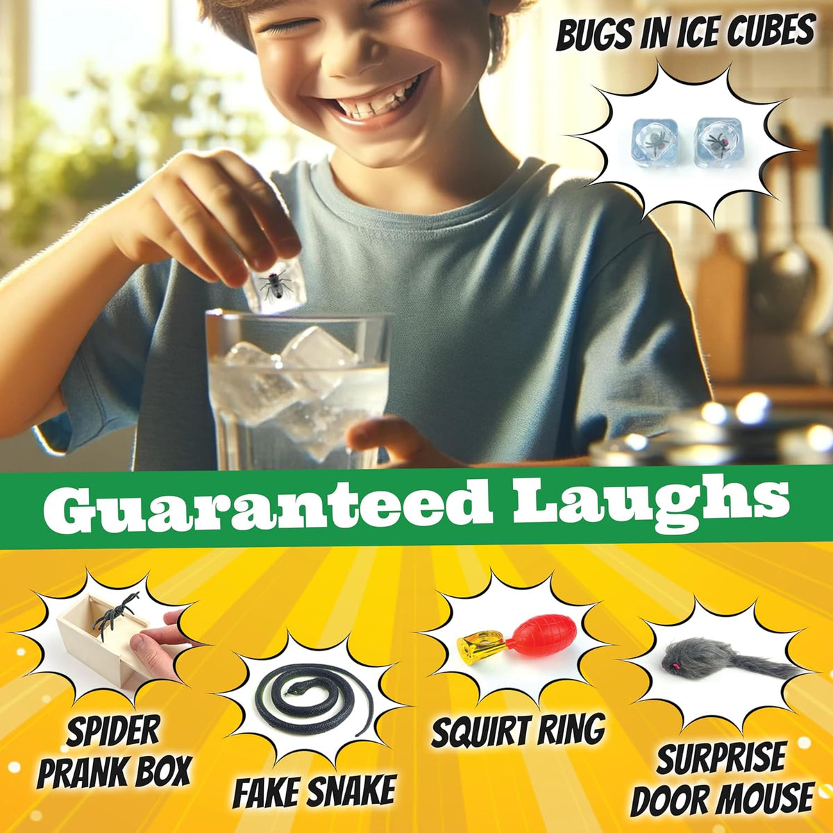 BLOONSY Prank Kit for Kids, 20 Ultimate Practical Jokes and Prank Toys