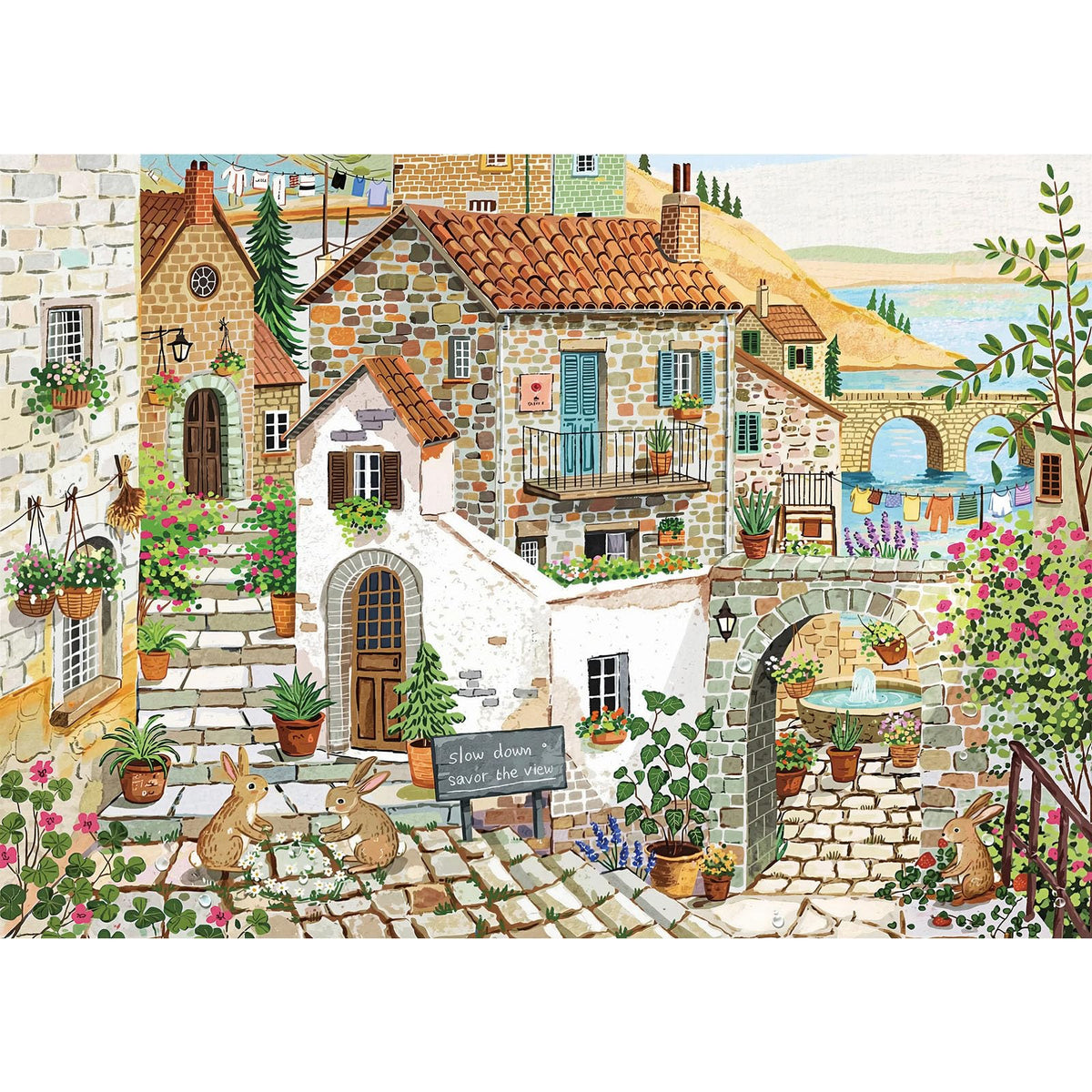 1000 Piece Puzzle for Adults, Flower House Jigsaw Puzzle, Family Puzzles Game, Interlock Perfectly No Dust, Home Decoration Puzzle, Gifts for Parents