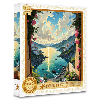 1024 Piece Puzzle for Adults, Four Seasons Window View