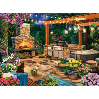 Colorful Birdhouses & Vibrant Birds 500 Piece Jigsaw Puzzle, Family Game
