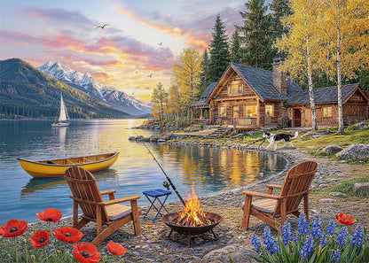 Starry Aurora Lake Puzzles for Adults 1000 Pieces,Interlocking No Dust