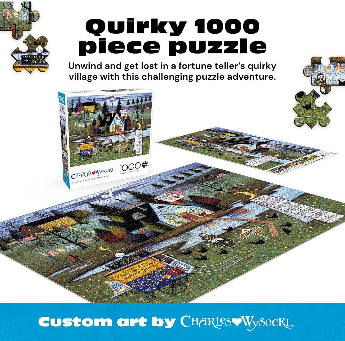 Buffalo Games - Charles Wysocki Know It All - 1000 Piece Puzzle for Adults