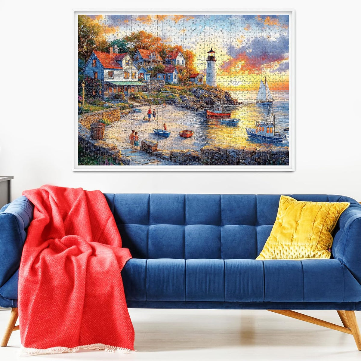 1000 Pieces Puzzles for Adults, Fall Seaside Puzzle 1000 Pieces